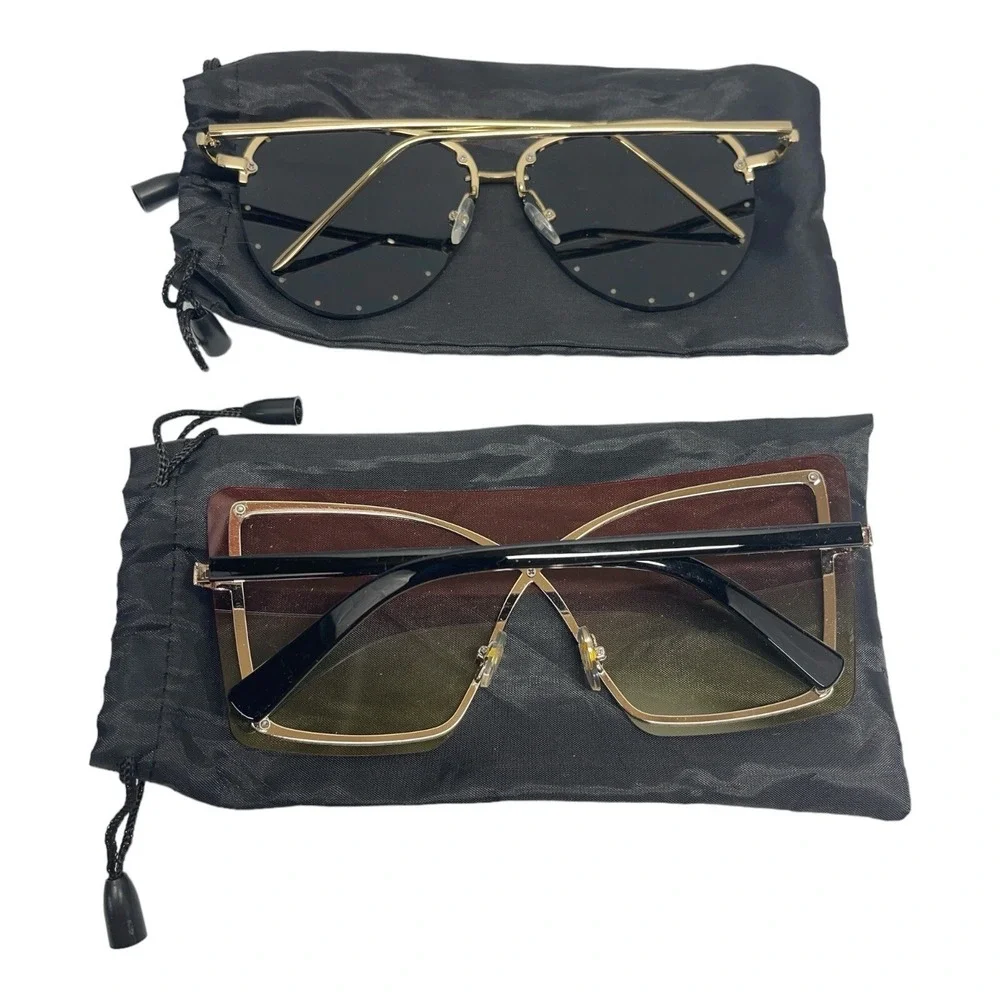 Stylish Sunglasses For Women's 2pk No I've Protection Just Regular Style Glasses